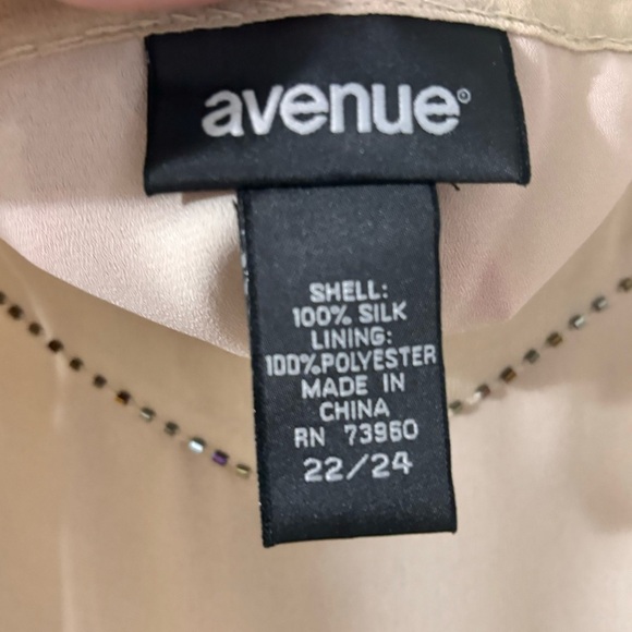 Avenue of omens 2 pc 100% silk top size 22-24 - Picture 8 of 11